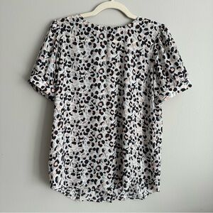 LOFT Leopard Print Blouse Top Small